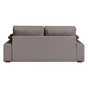 Canapé convertible 6 cm DEULE 3 pl 193 cm tissu Tradition Taupe - Fabriqué en France