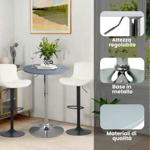 Tavolo bar alto tondo grigio - Leon