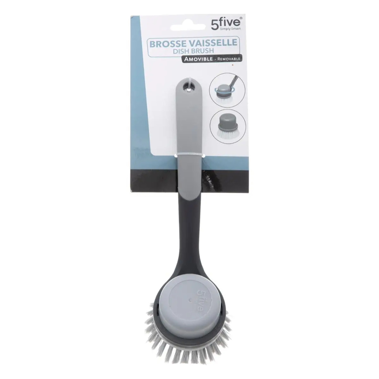 Brosse vaisselle amovible gris