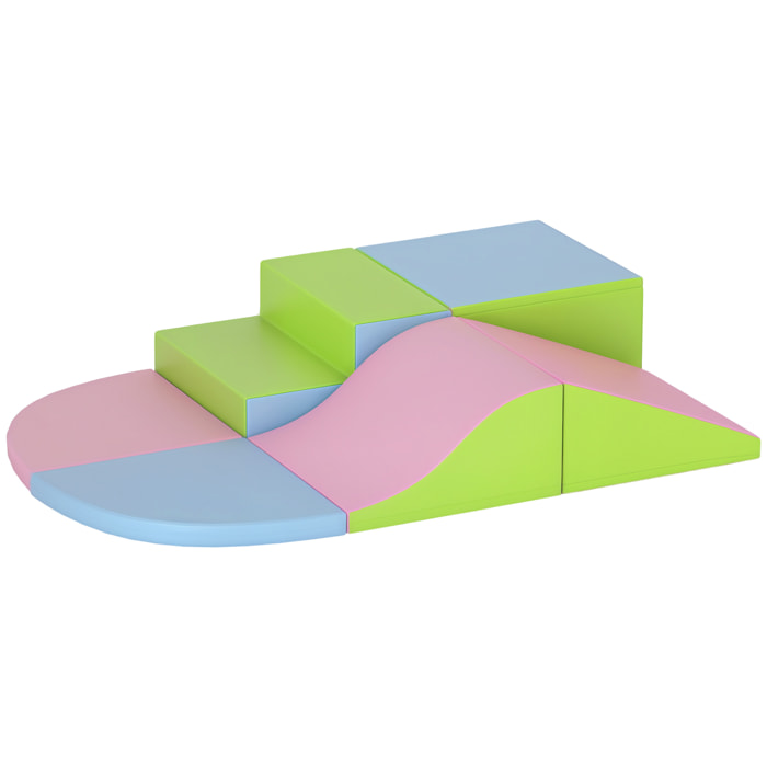 6 blocs de construction en mousse XL - modules de motricité - jouets éducatifs - certifiés normes EN71-1-2-3 - mousse EPE revêtement PU multicolore