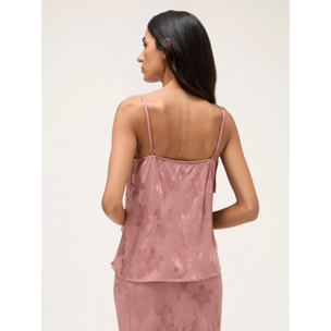 Motivi - Top in raso jacquard - Rosa
