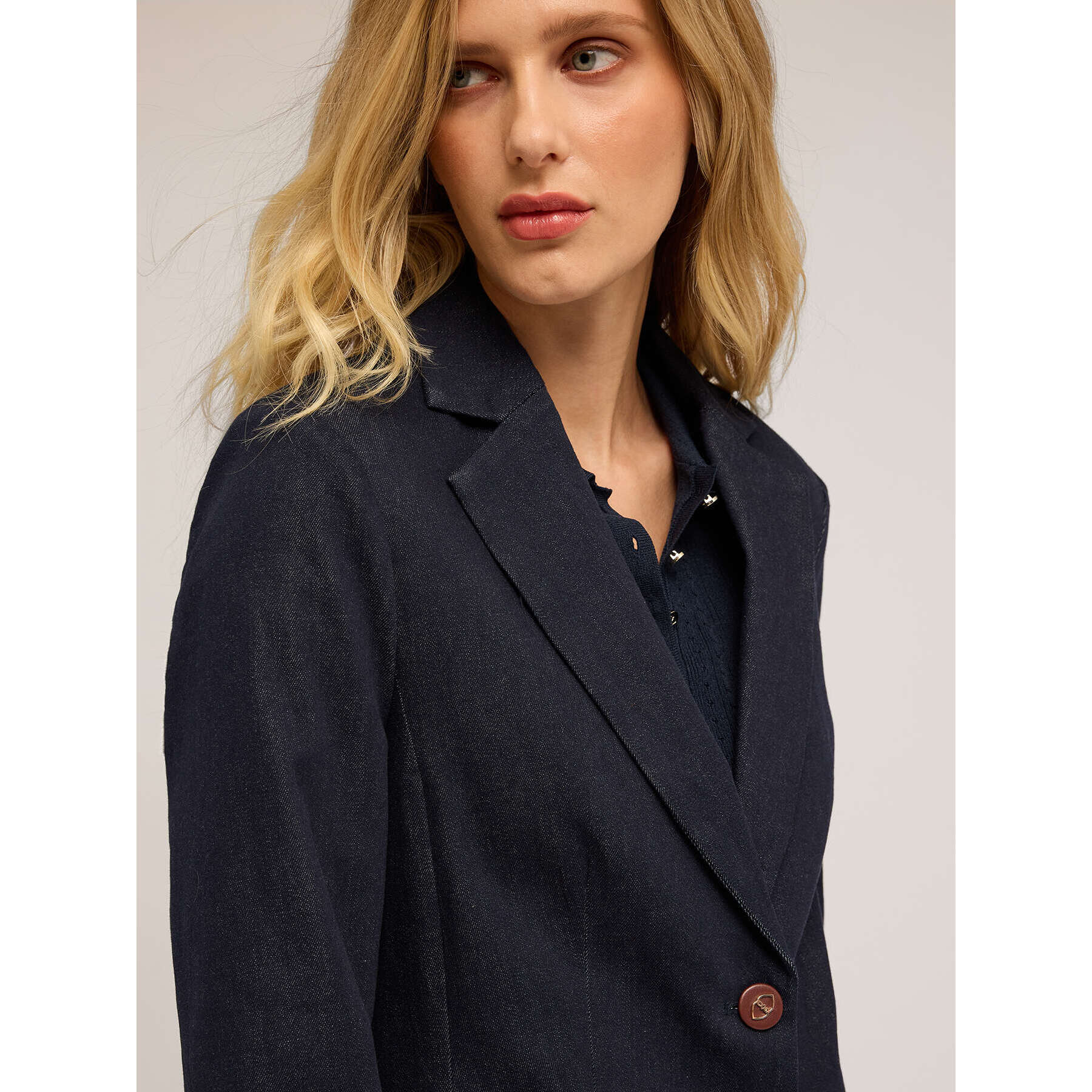 Motivi - Giacca blazer in denim - Blu