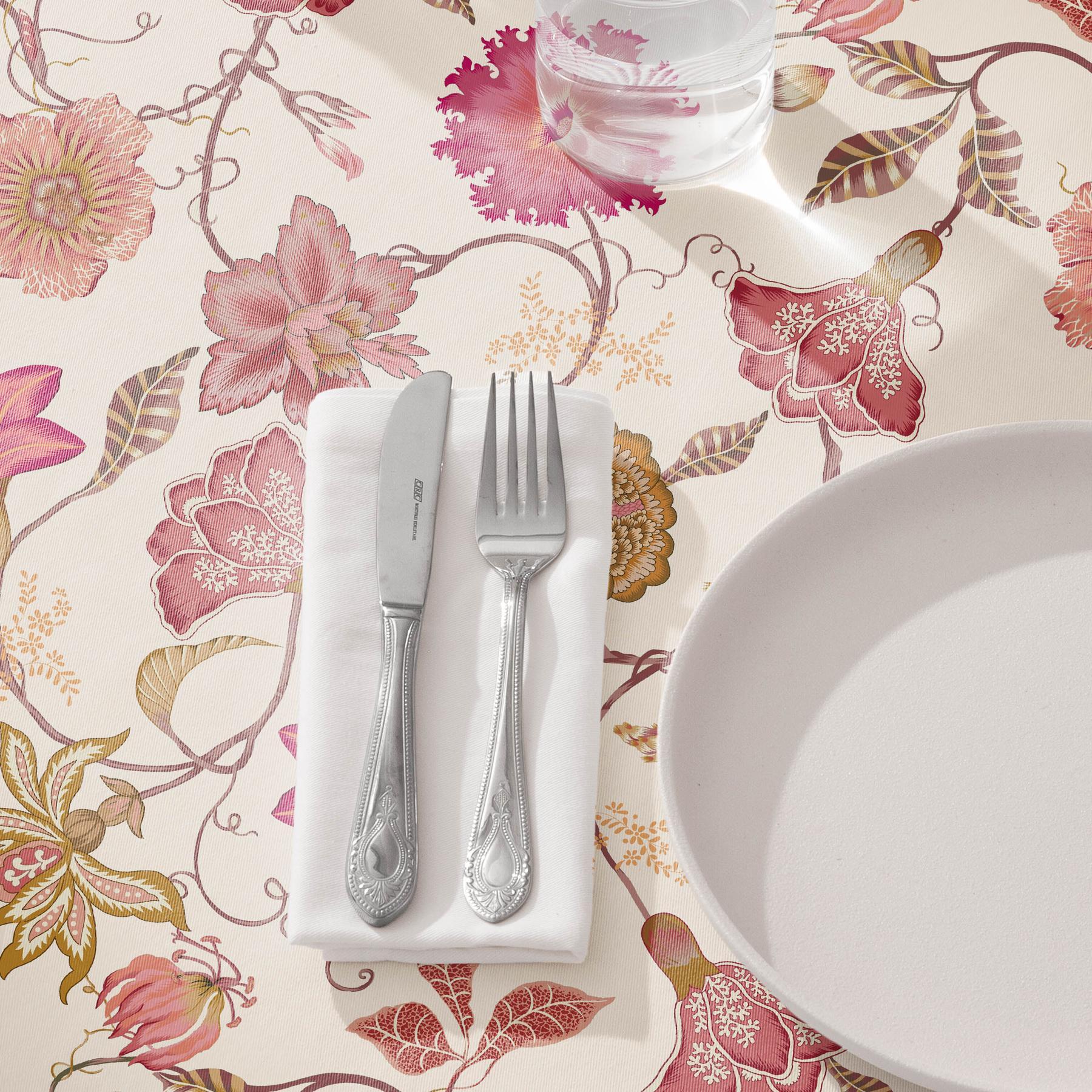 Nappe anti-taches DIANIA FUCHSIA - en 100 % coton