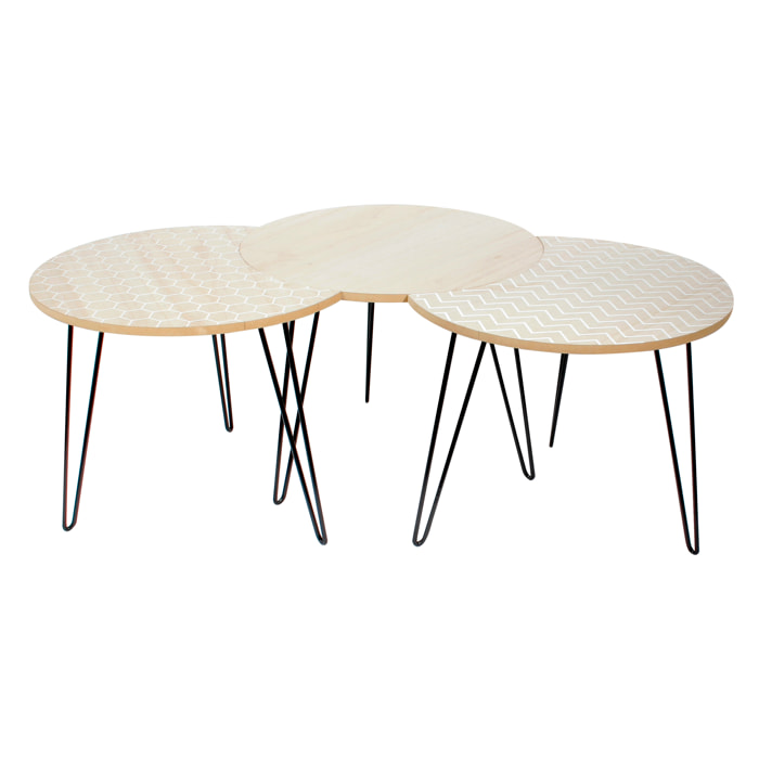 Tables Blanches X3