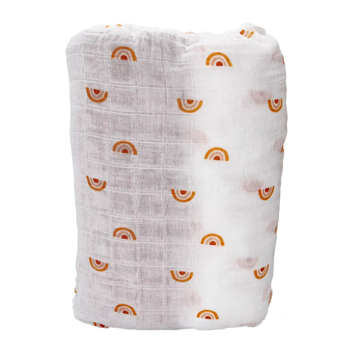 Lot de 2 draps housse bébé en coton bio blanc