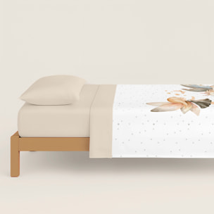 Naturals - Funda Nórdica Estampada - Infantil - 100% Algodón - Incluye 1 Funda de Almohada - Elia