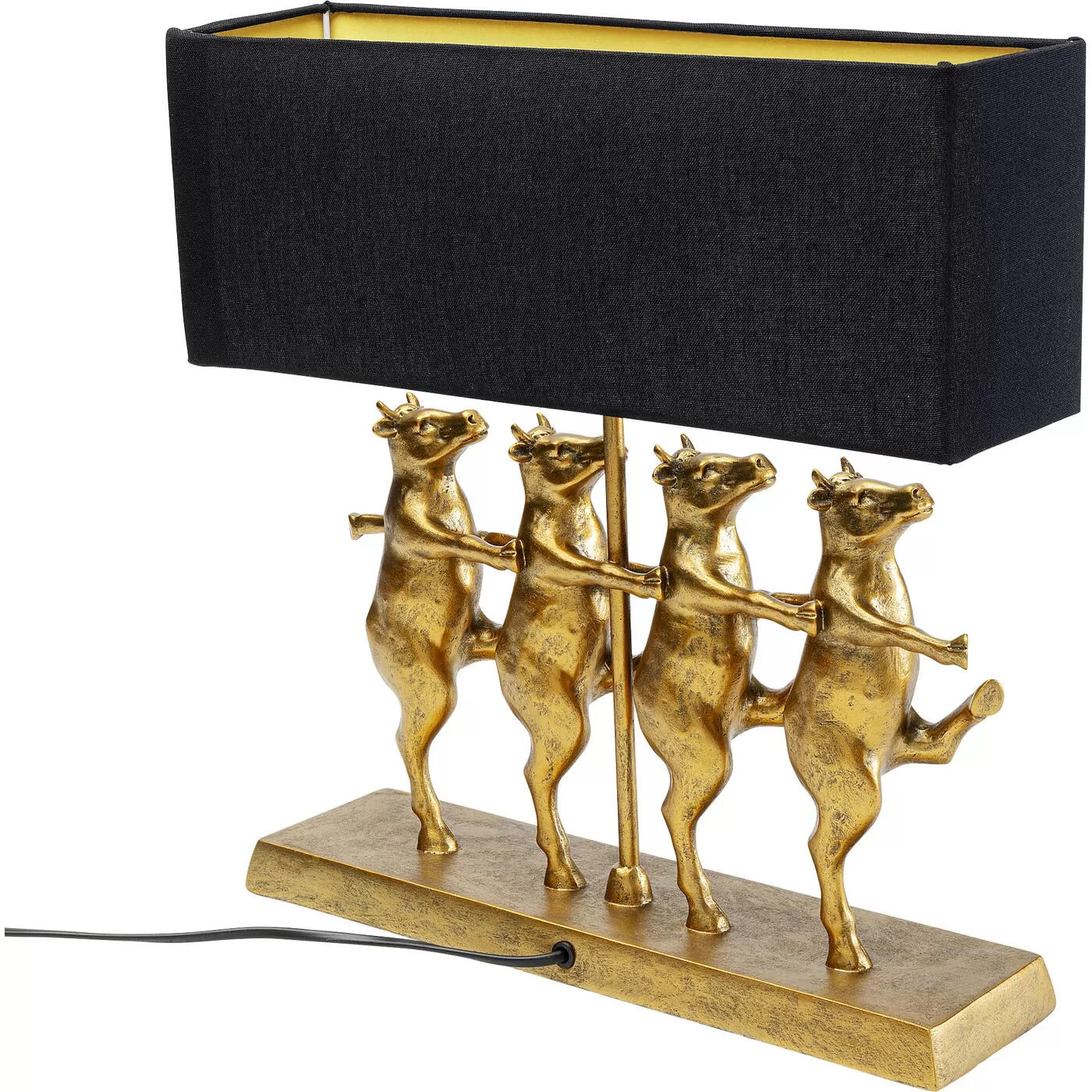 Lampe vaches cancan dorées Kare Design