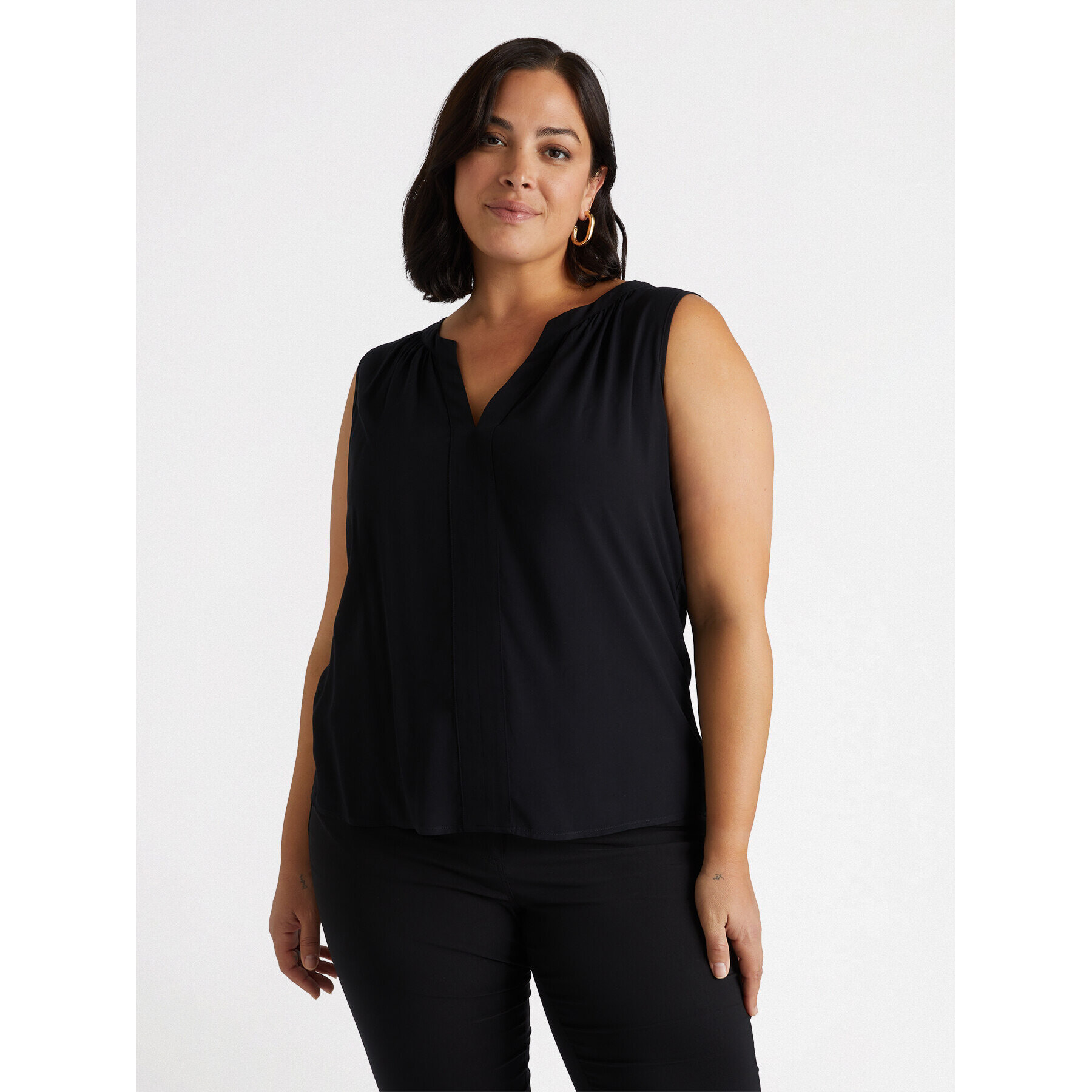 Fiorella Rubino - Top con viscosa LENZING™ ECOVERO™ - Negro