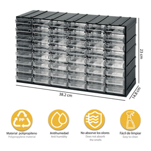 Unidad de almacenamiento modular con 48 cajones, Artplast