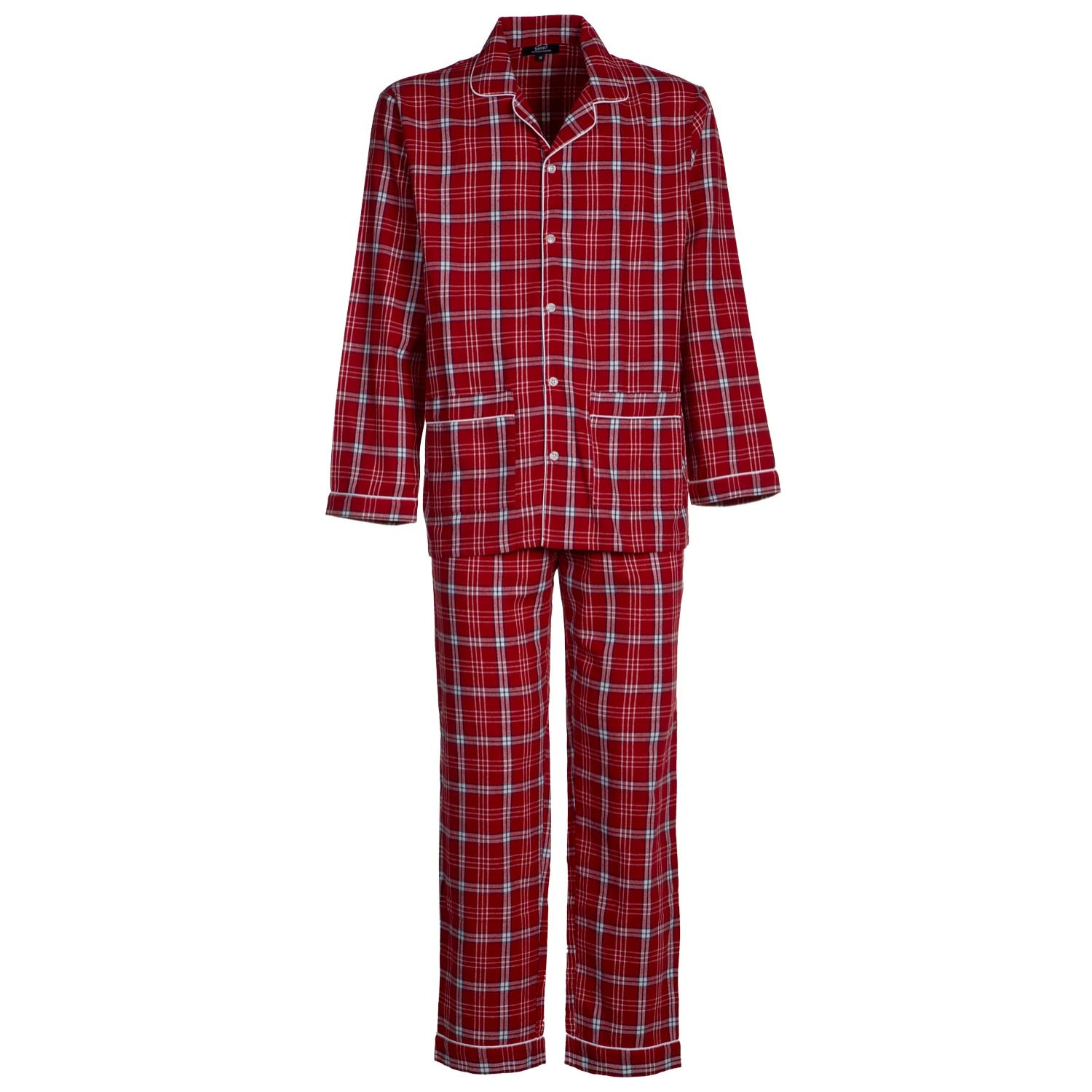 PIGIAMA UOMO in flanella scozzese rosso e bianco
