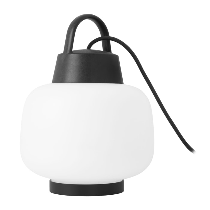 Forlight Lamtam - Lámpara de Sobremesa de Jardín E27 con Asa para Colgar IP44 para Exterior de Color Negro