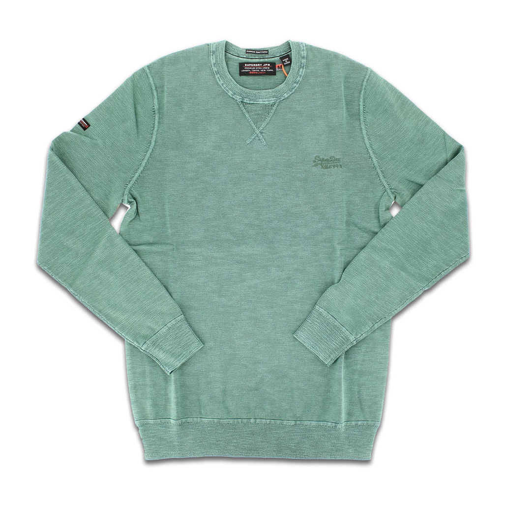 Maglia Superdry dye crew uomo verde