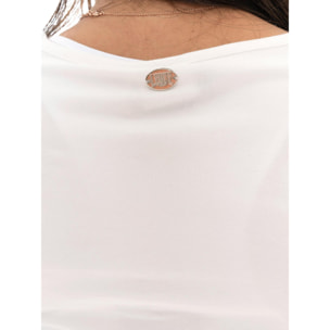 T-shirt donna a manica lunga con placchetta Leone 1947 Never Without