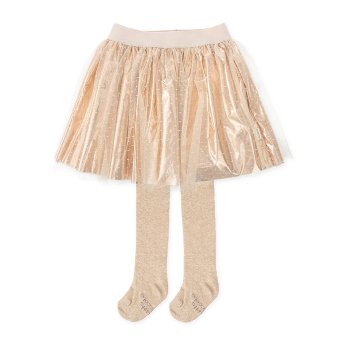 FALDA CON LEOTARDOS ORO - Oro