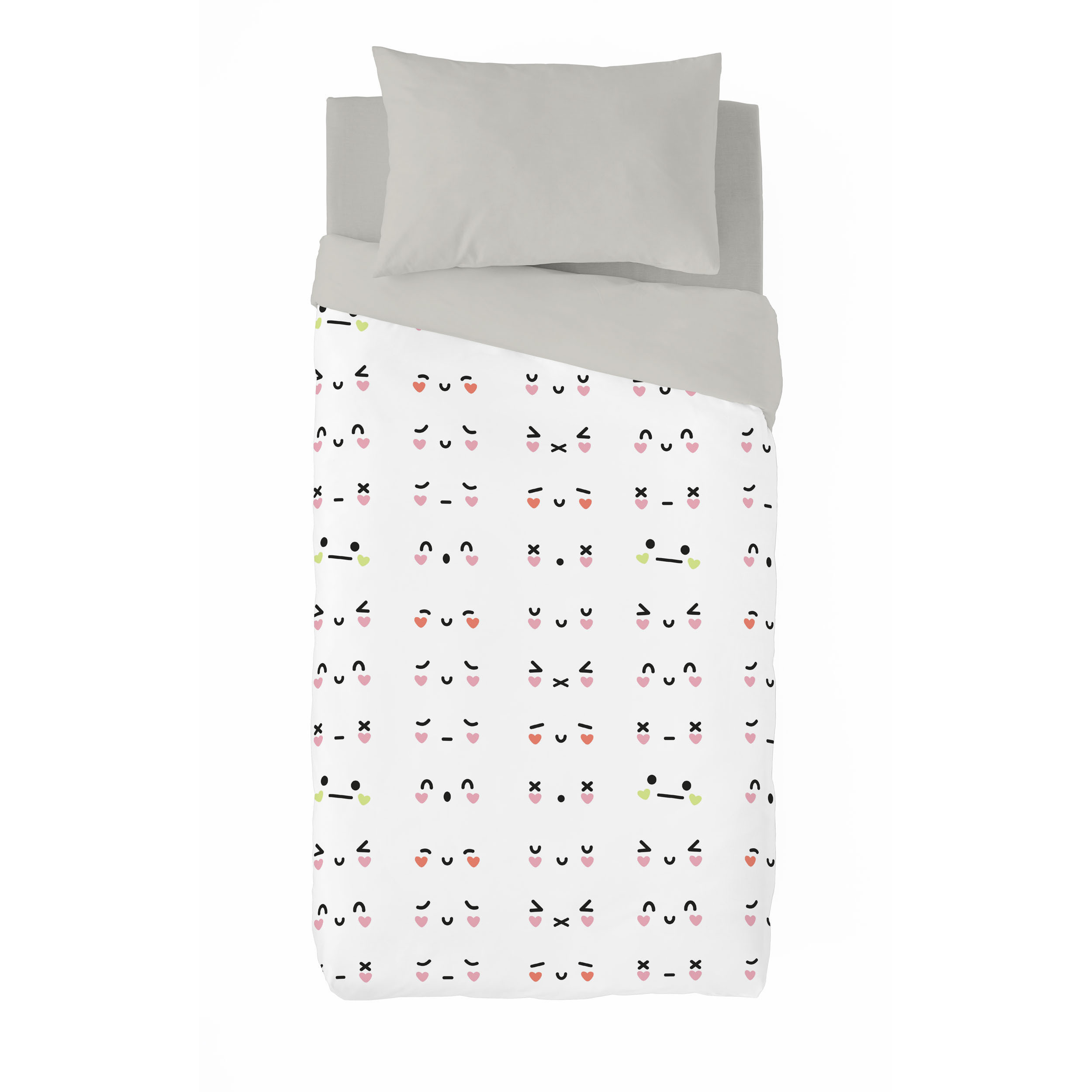 Kawanimals - Funda Nórdica Estampada - Cierre Solapa - 100% Algodón - Incluye 1/2 Fundas de Almohada - Feels