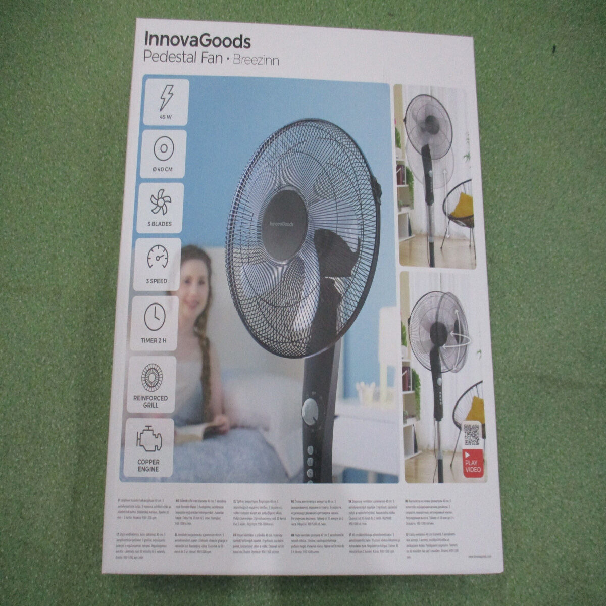 Ventilatore a Piantana InnovaGoods Breezinn Nero 45 W