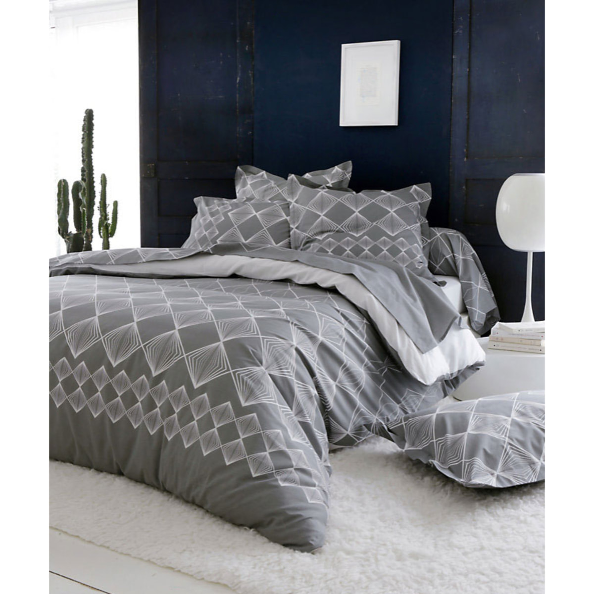 Ensemble draps et traversin FOREVER - Gris clair