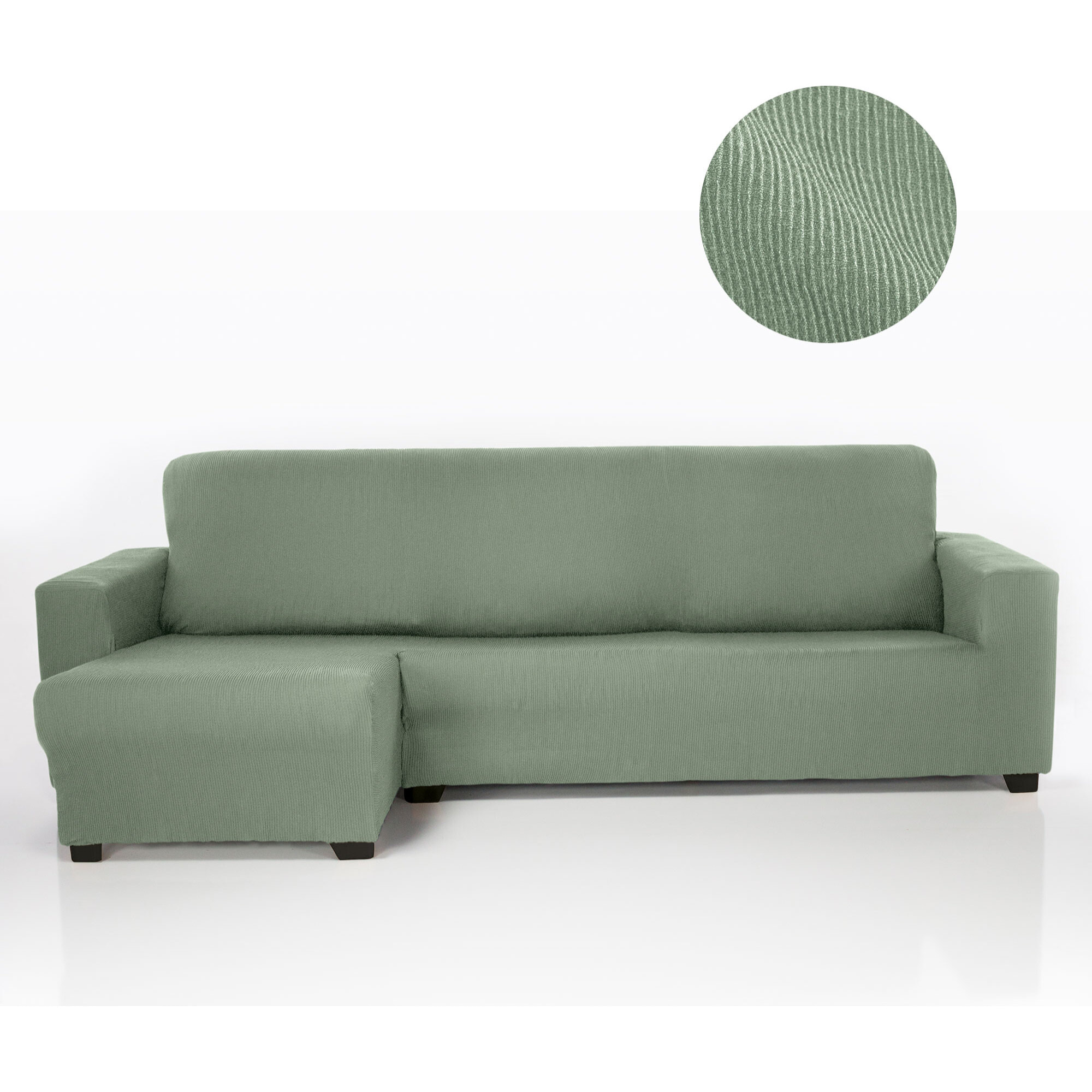 Funda ELÁSTICA para Chaise Longue izquierdo (visto de frente) brazo largo modelo MARCELA