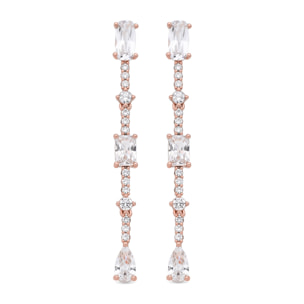 Pendientes Ziadru acabado oro rosa 18k