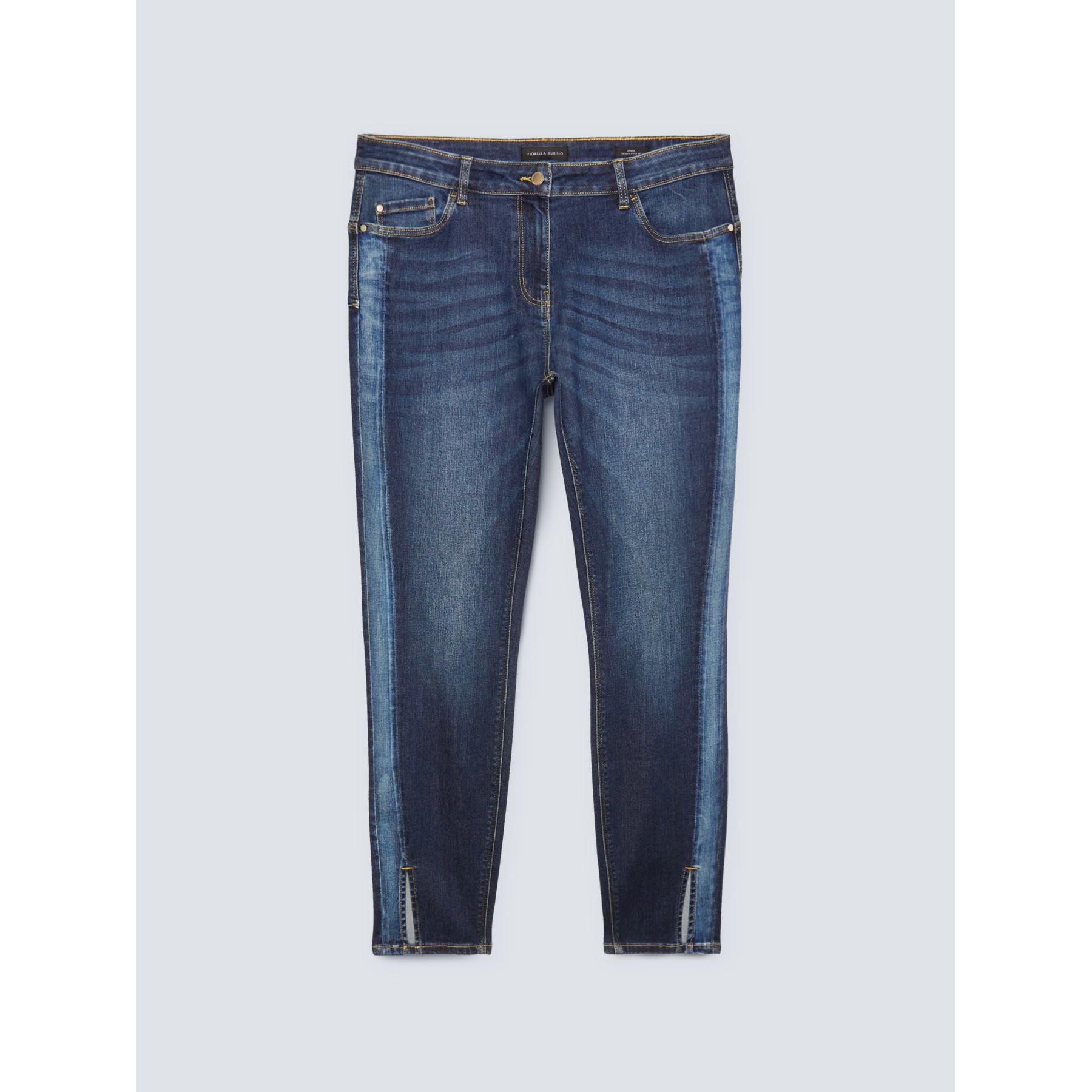 Fiorella Rubino - Jeans slim fit con bordi sfumati - Blu