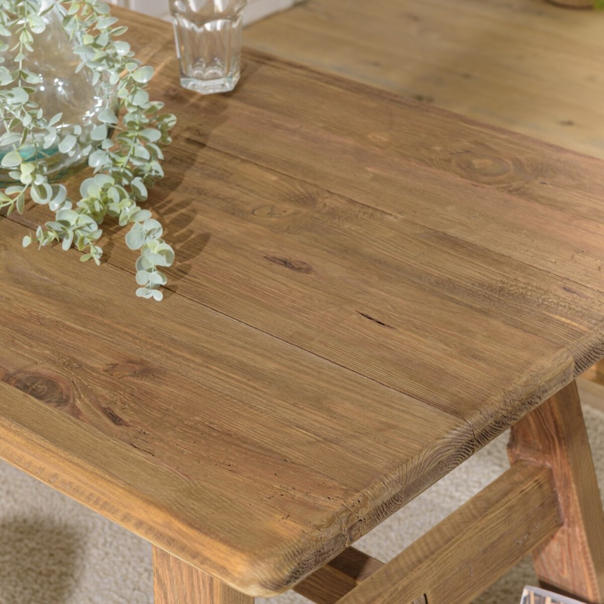 SANDY - Table à manger 140x75cm bois Pin recyclé