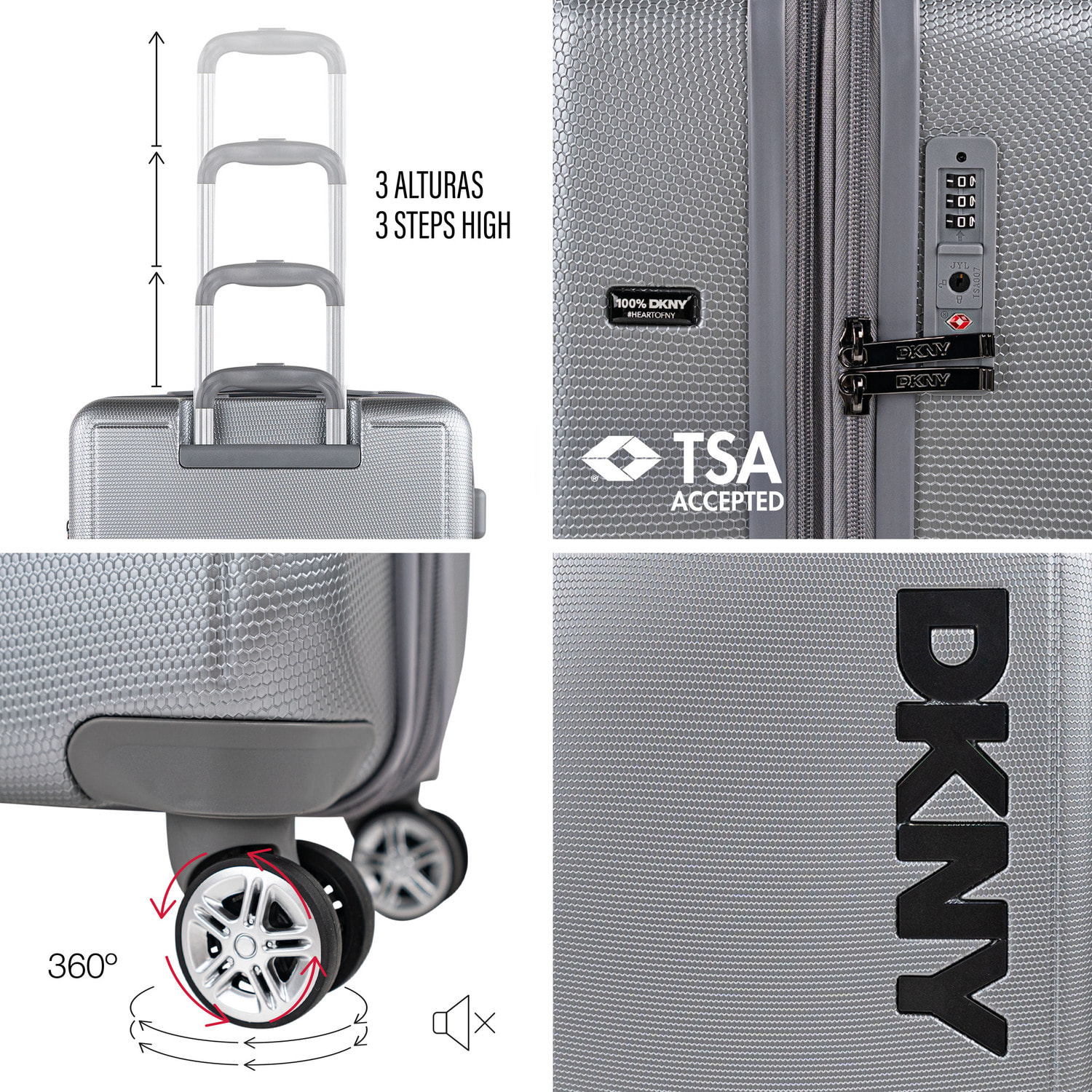 Juego De Maletas Pc Dkny Dkny-3103 Simply Put Plata