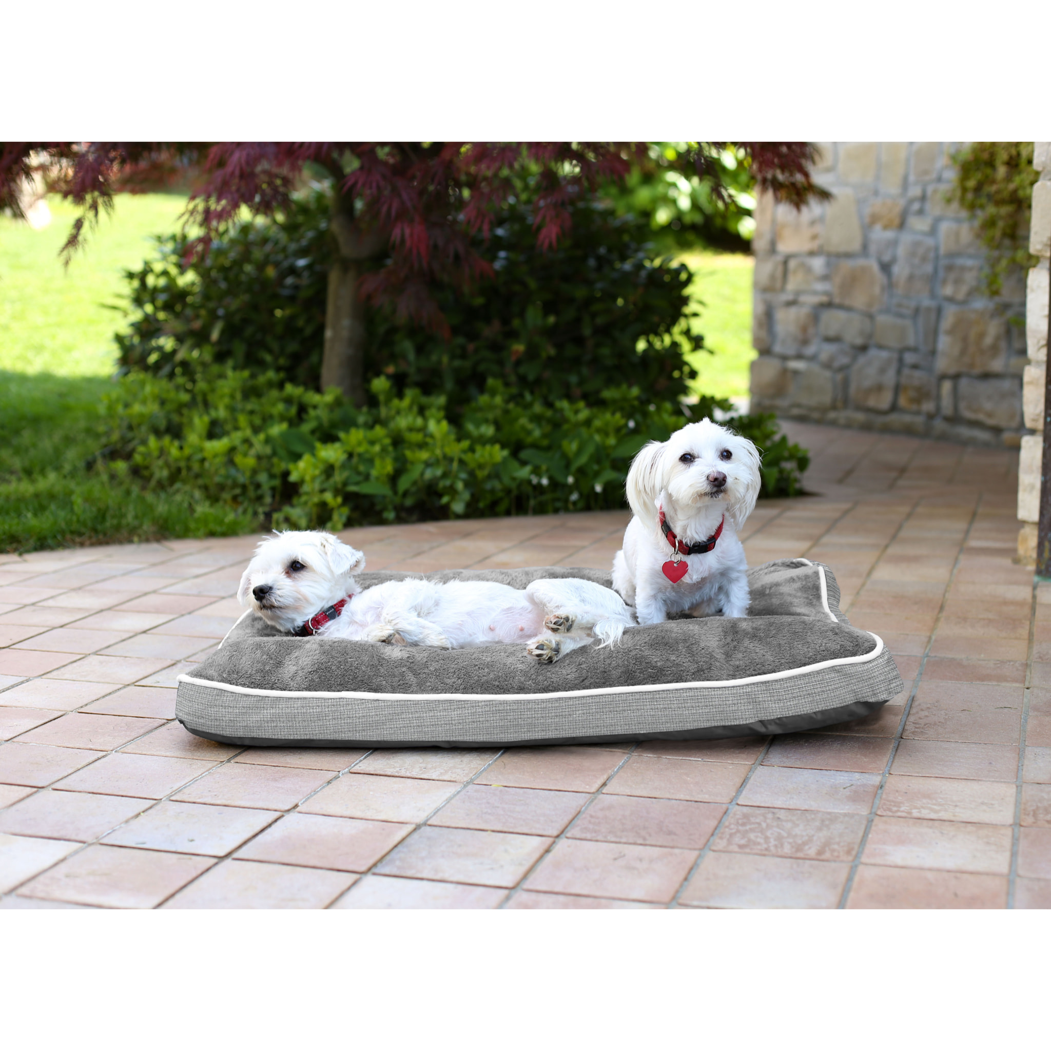 CUSCINONE 4 STAGIONI SFODERABILE SOGNI E CAPRICCI PETS-GRIGIO CHIARO 66 x 49 x h12 cm