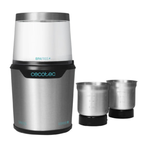 Cecotec Moulin TitanMill 300 DuoClean. Pour Café, Épices et Autres Aliments, Deu