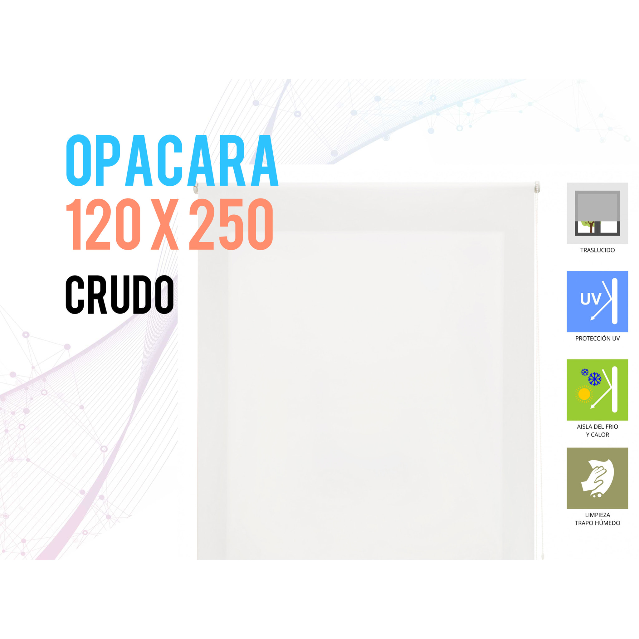 Store enrouleur Polyester Opaque Multicolore