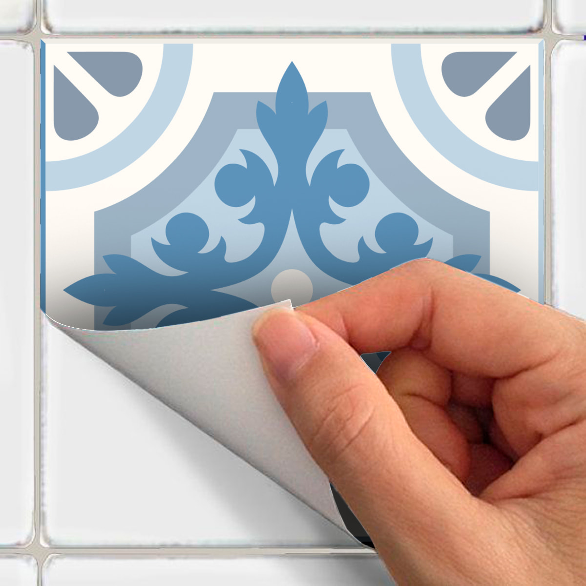 Stickers muraux - Sticker Mural Carrelage adhésif Cuisine Salle de Bain - 24 STICKERS CARRELAGES AZULEJOS VALDA