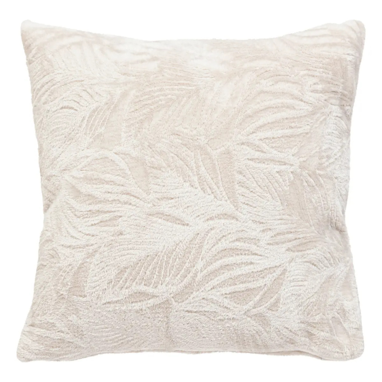 Coussin flanelle Ryo beige lin 40x40cm