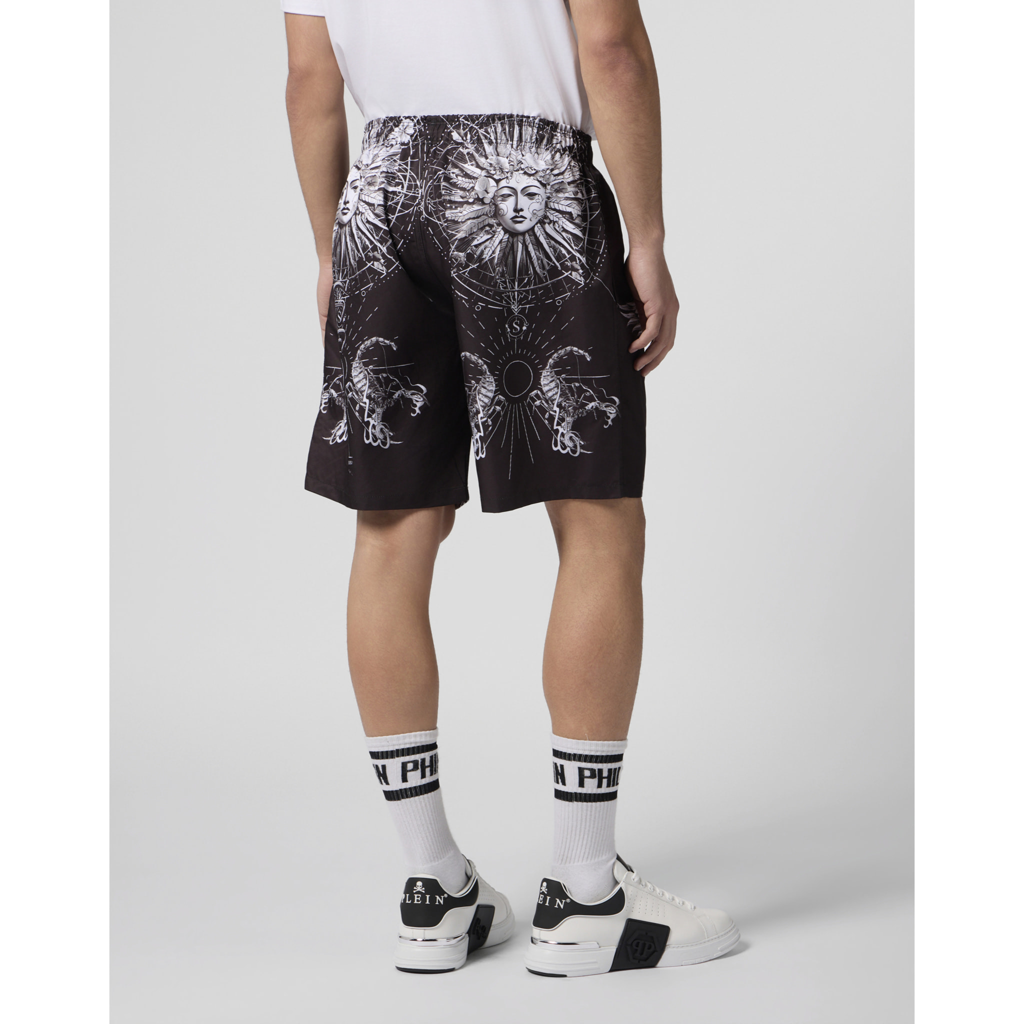 PHILIPP PLEIN Nylon Shorts Tattoo