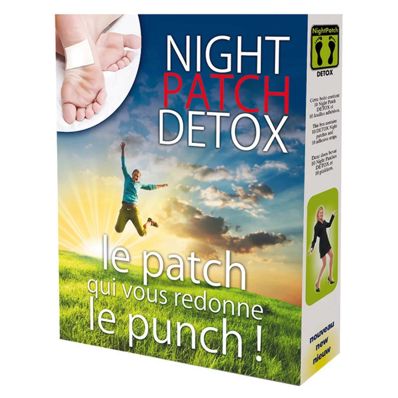 NUTRIEXPERT - Night Patch Detox - Aide à éliminer impuretés et toxines - 100% naturelle - Cure 5 jours - Boîte 10 patchs