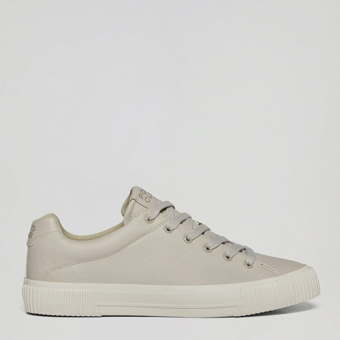 Sneaker Habana in ecopelle color beige da uomo con dettagli Polo Club