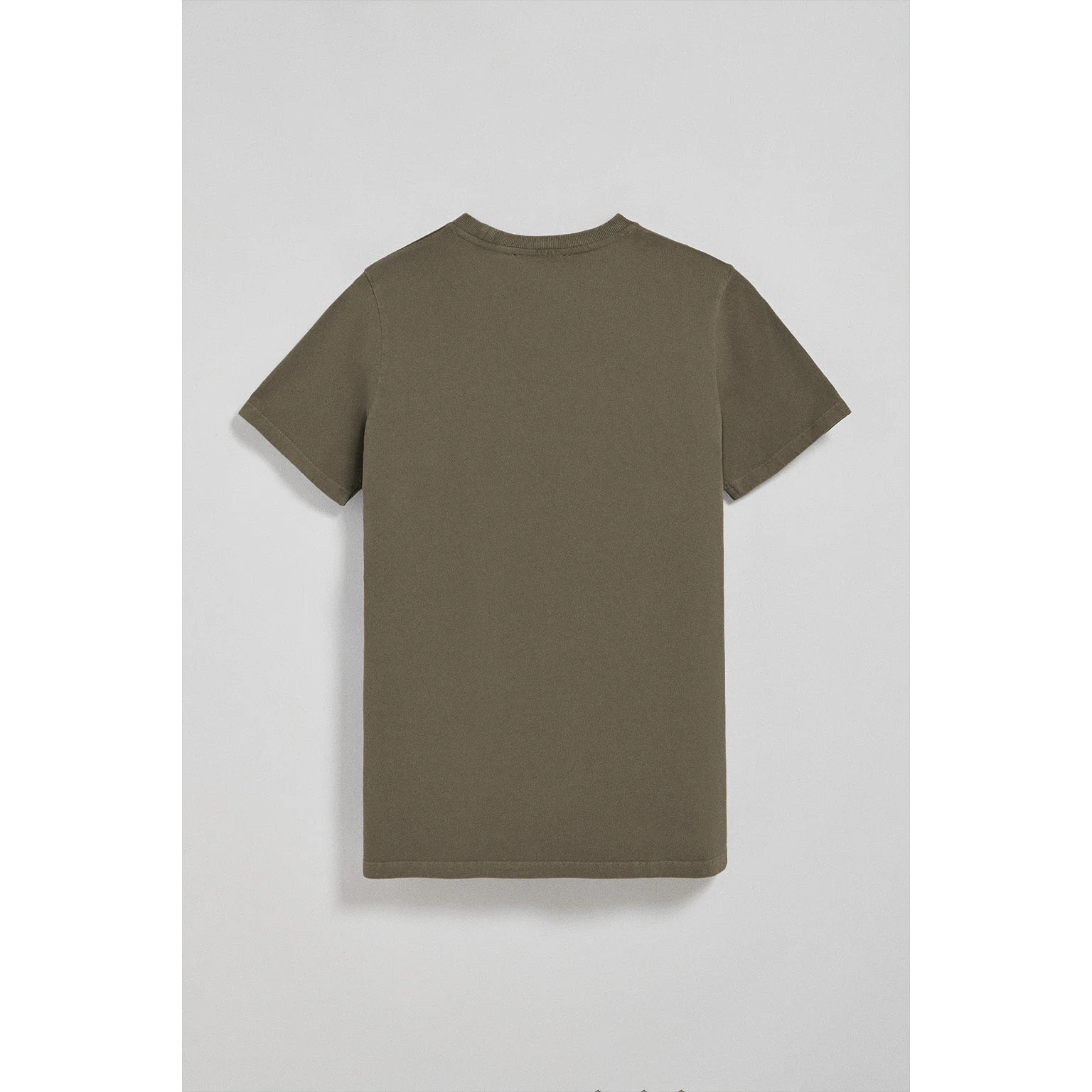 Maglietta Apolo tinta in capo verde militare con logo Polo Club vellutato