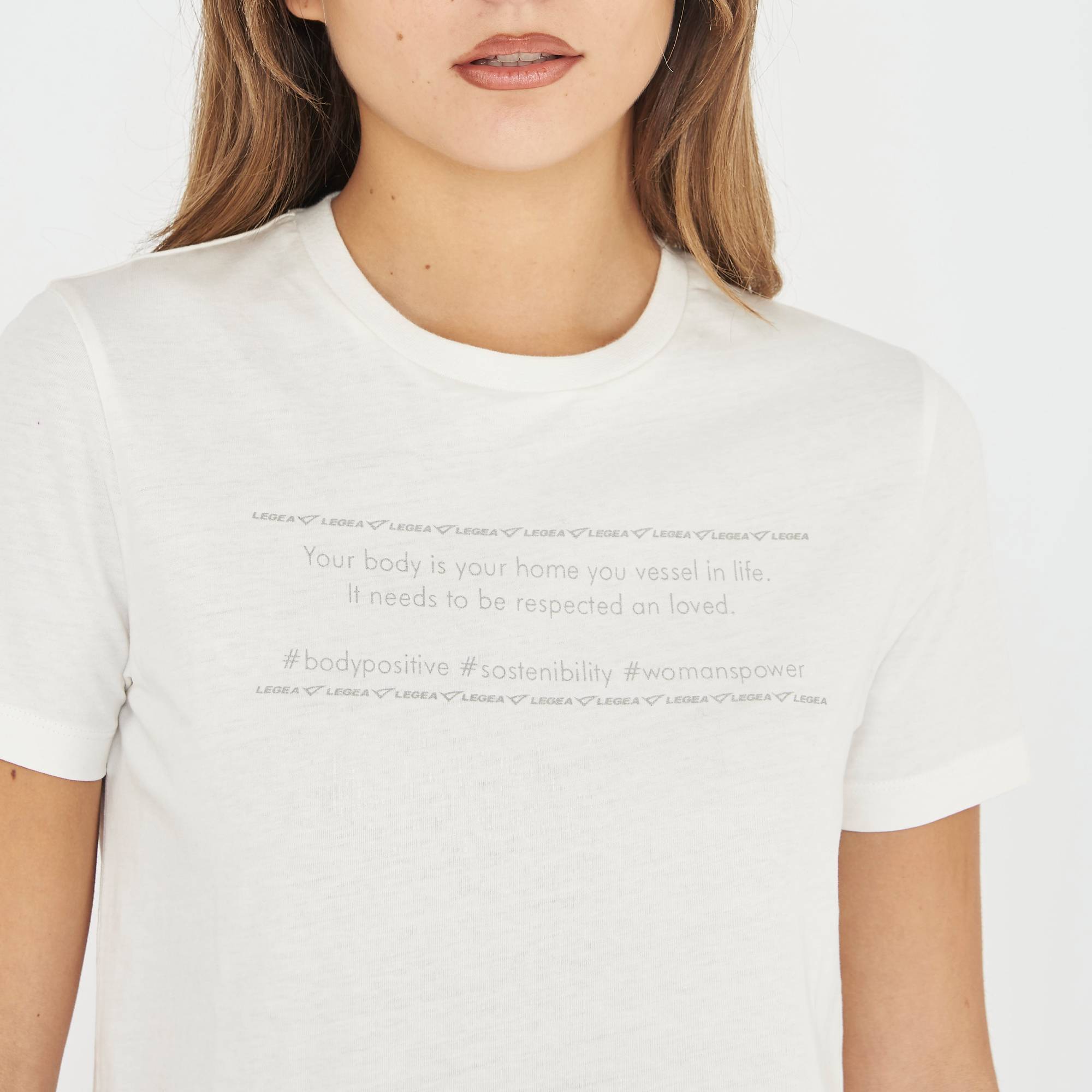 T-shirt in cotone da ginnastica GAMINEDE bianca