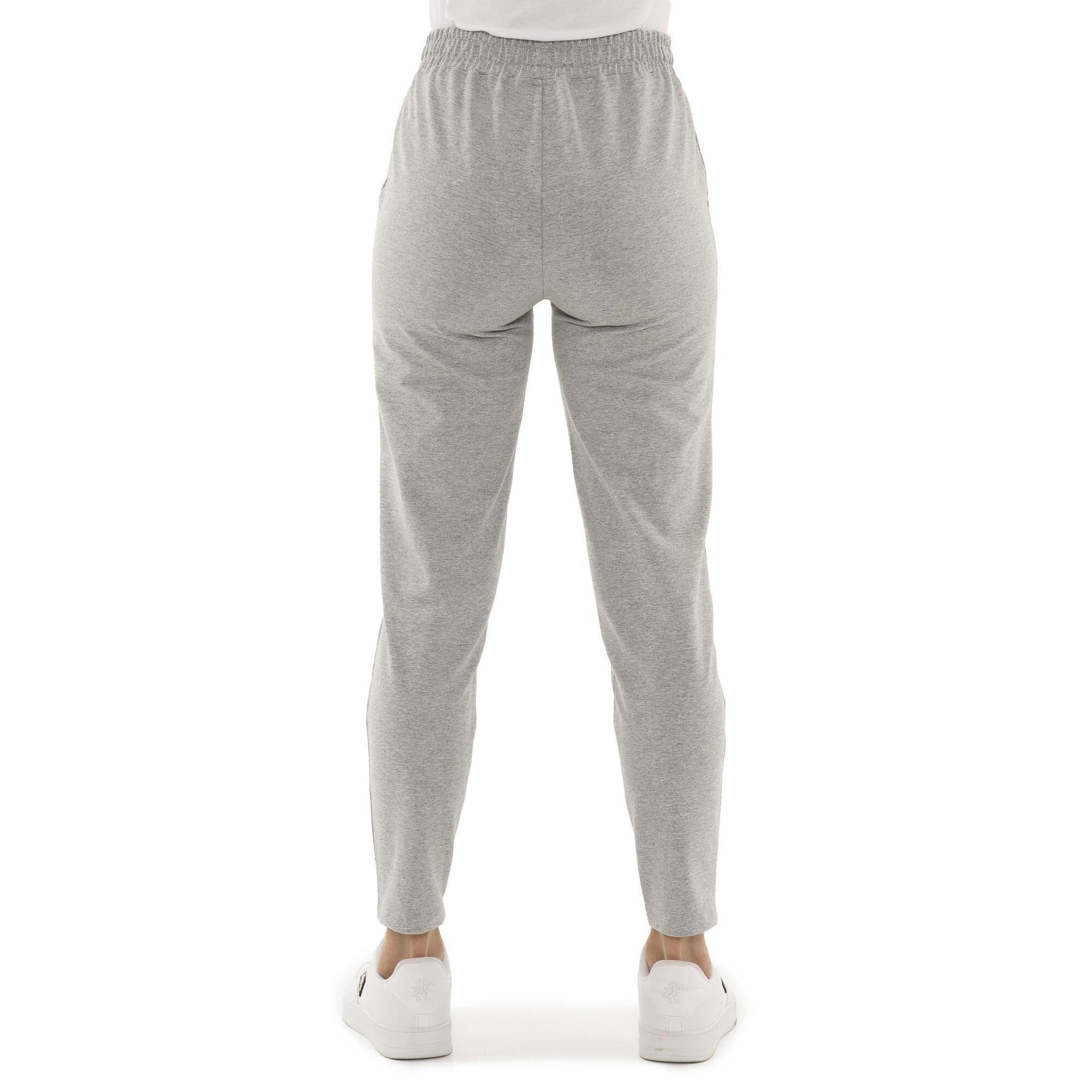 Pantalón de mujer de algodón sin forro polar con pinza Leone Basic