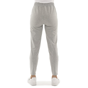 Pantalón de mujer de algodón sin forro polar con pinza Leone Basic