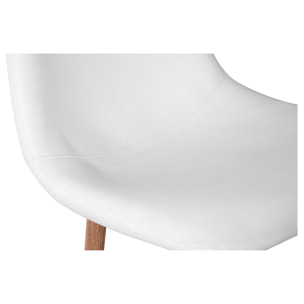 Chaise de bar Rodrik blanche 73 cm (lot de 2)