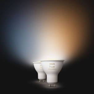 Ampoule LED connectée PHILIPS Hue Pack x 2 ampoules GU10 Hue White