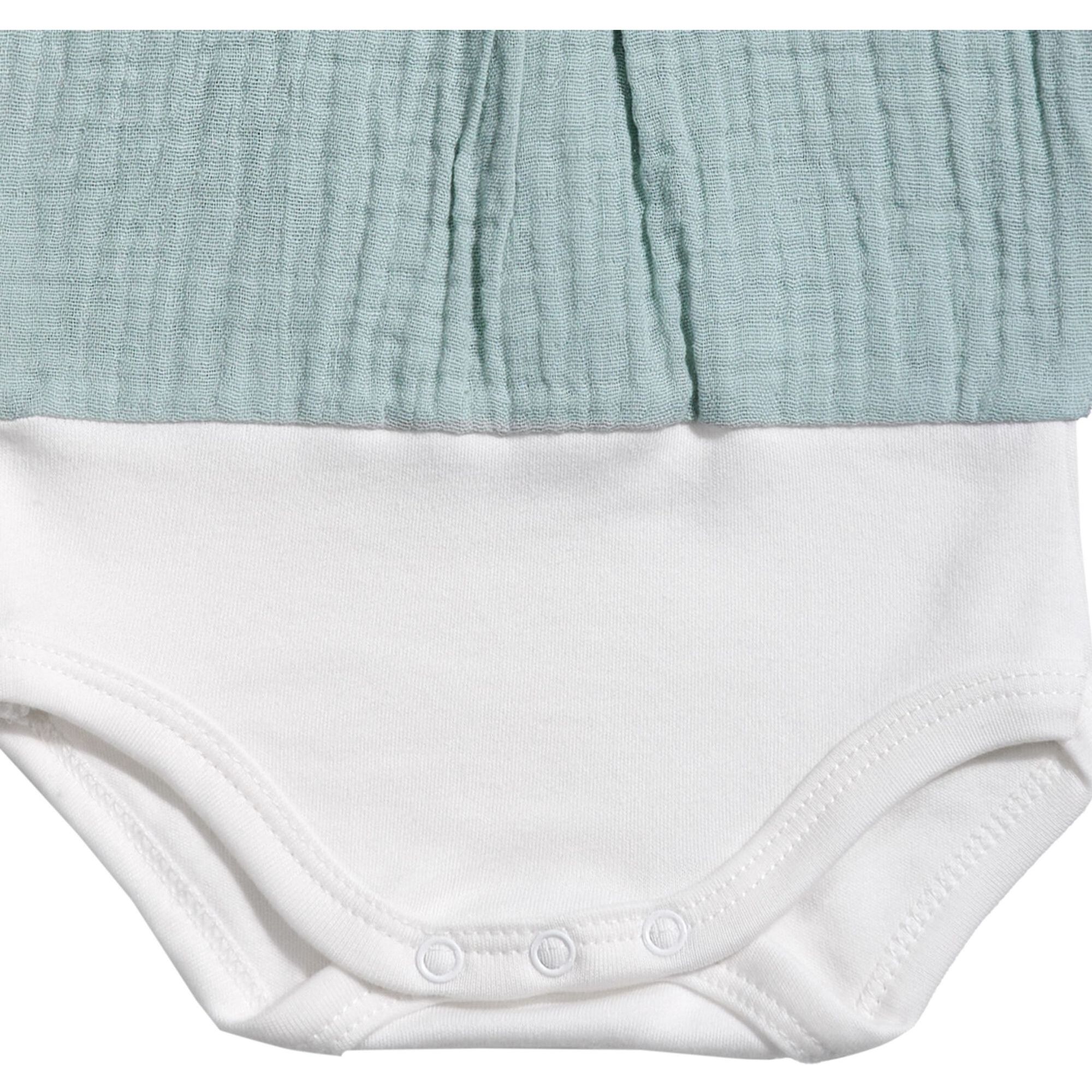 Body bebé manga corta bambula botones