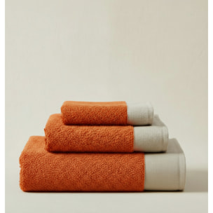 SET VISO, MANI E CORPO SPUGNA ZUCCA CON BALZA IN LINO