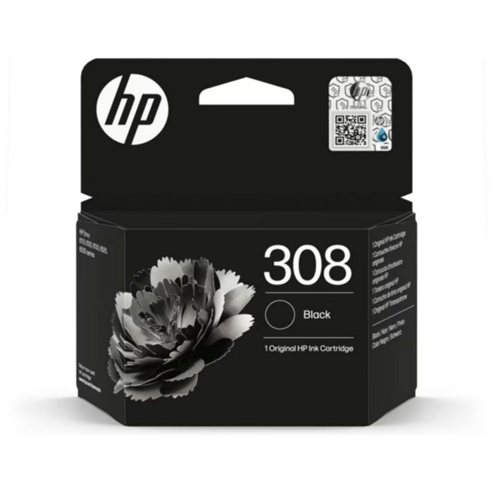 Cartouche d'encre HP Originale 308 Noire Standard - 7N0W6AE