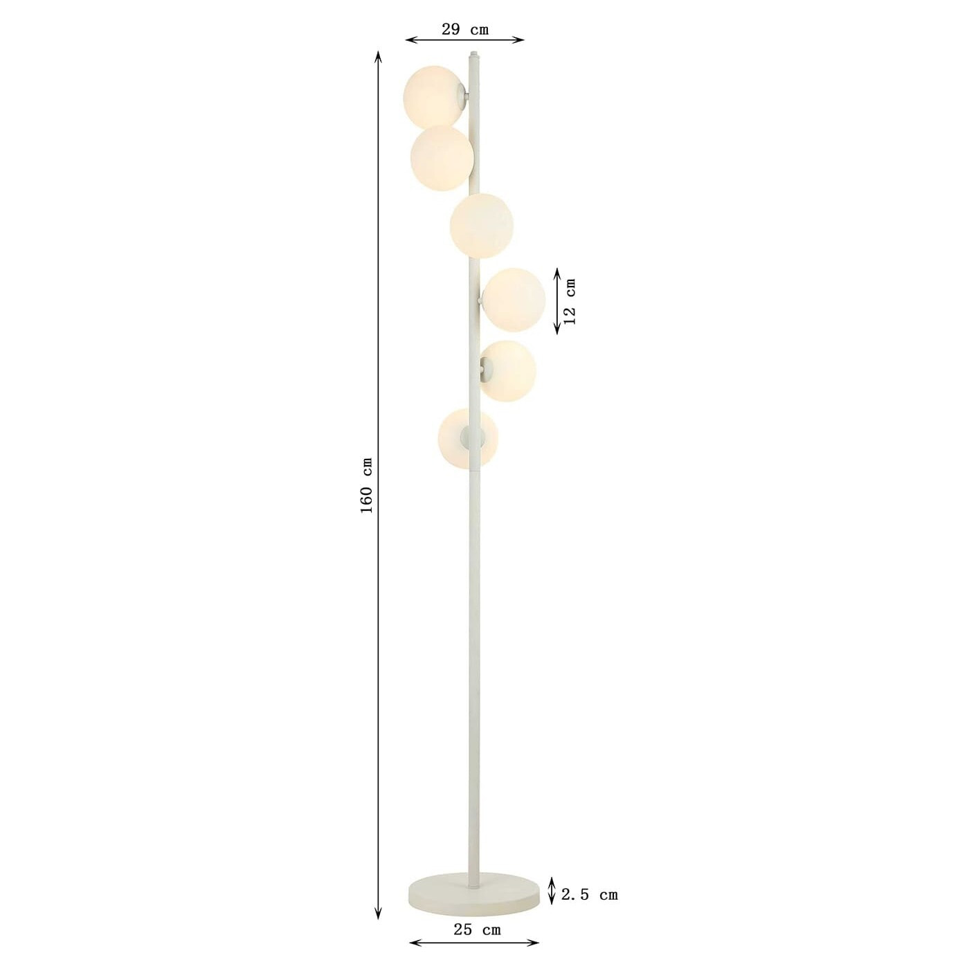 Lampadaire Scala Balls 160cm beige Kare Design