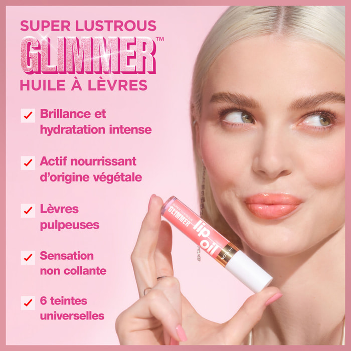 Glimmer Lip Oil - Huile à Lèvres Hydratante Brillance Intense 3,8ml