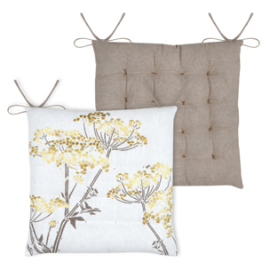 Galette de chaise feuillage doré pour intérieur chic - Doré