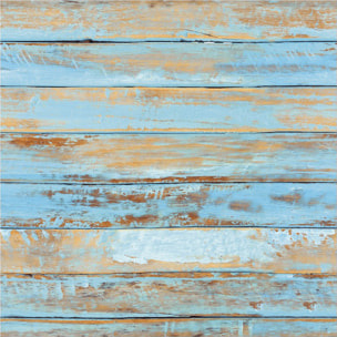 Sticker mural - Ambiance Sticker - BOIS VINTAGE BLEU - Effet papier peint - 40x40cm