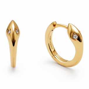 Boucles d'Oreille Serpent Plaqué Or