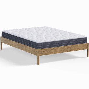Pack lit en bois massif + Matelas mémoire de forme - AINA & MEMO HR