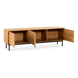 Mueble Tv Florida 3 puertas efecto Roble